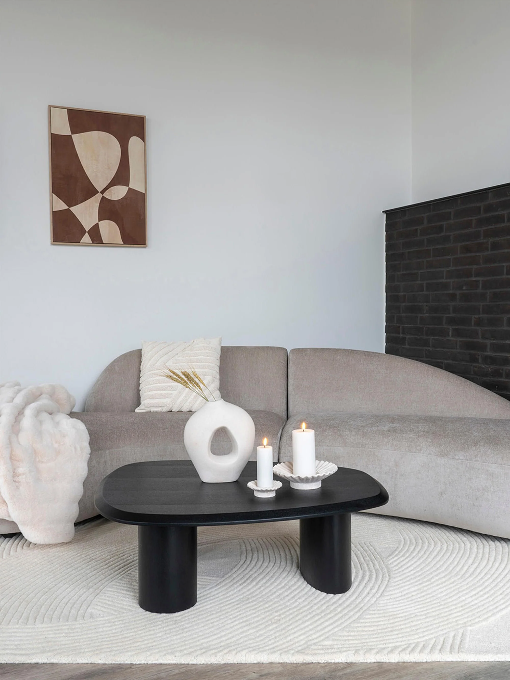 Ovaler Holz-Couchtisch Tirano