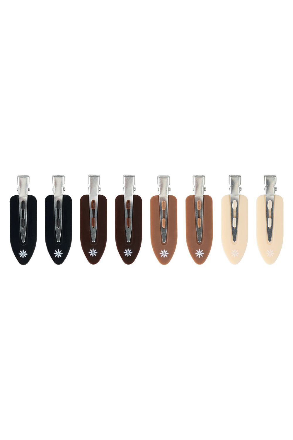 Brushworks Nude No Crease Hair Clips - 8 Pack