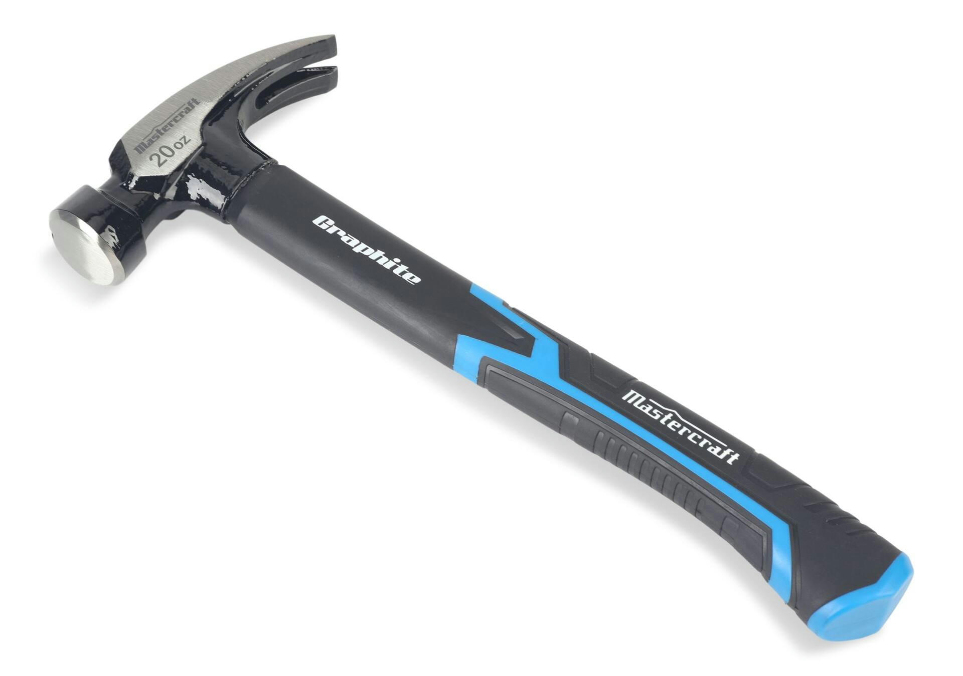 Mastercraft Magnetic Rip Hammer, Forged Steel with Graphite Handle, 20-oz