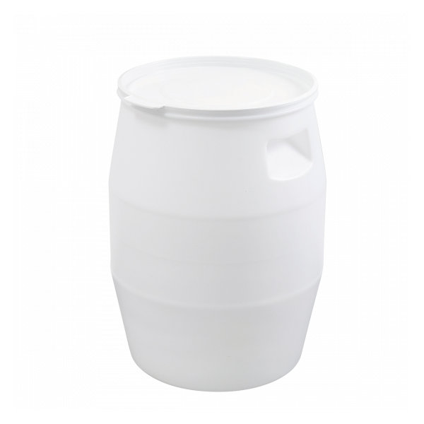 Fût 50 L   couvercle languette - blanc