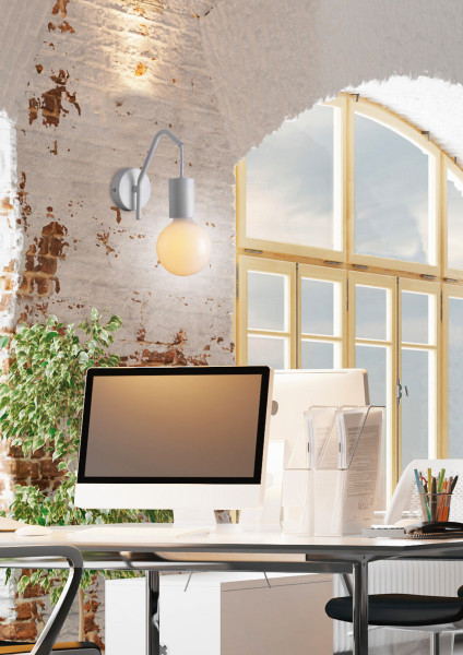 Lampa kinkiet BASSO 1x40w e27 biały matowy