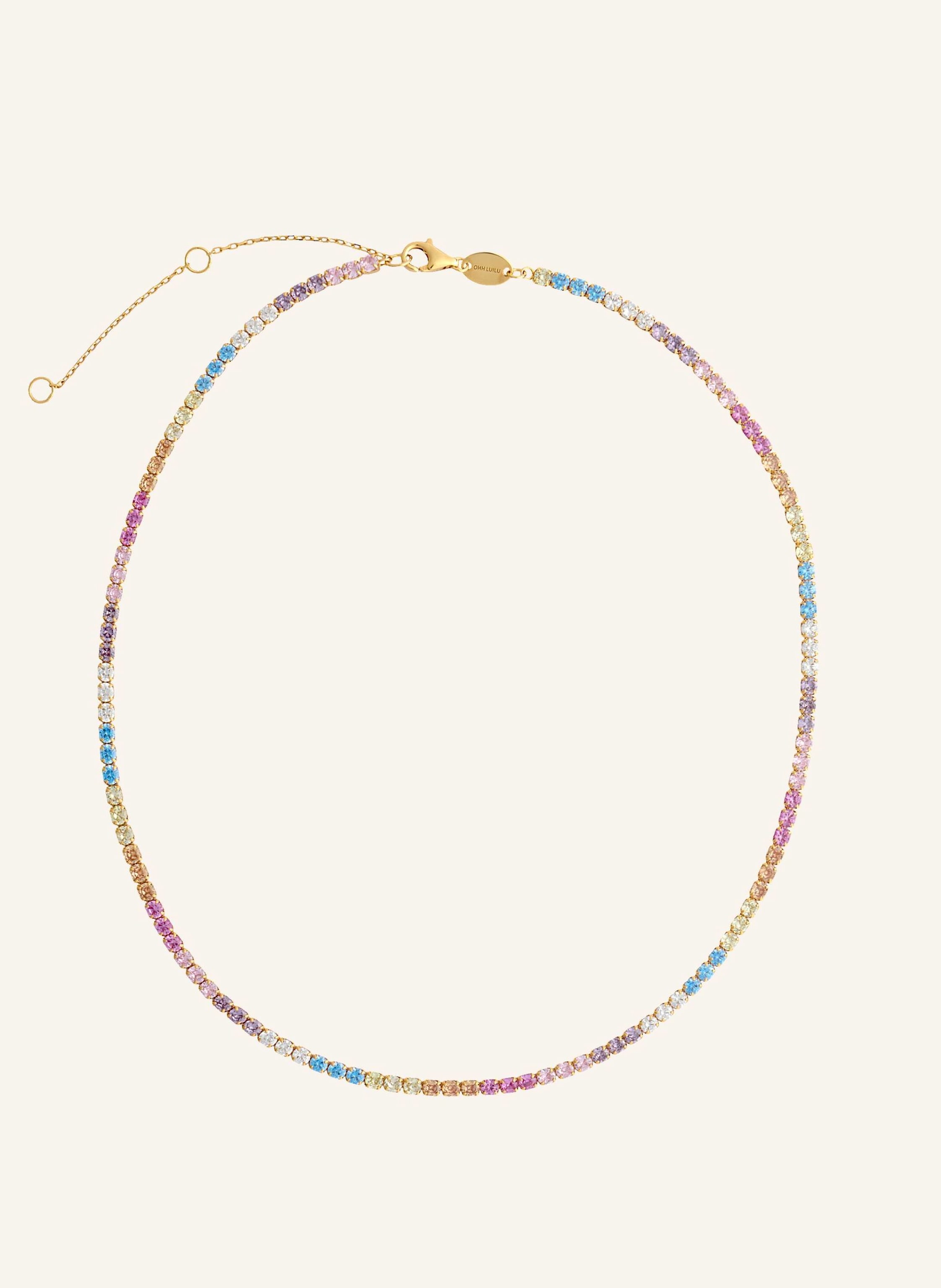 OHH LUILU Kette TENNIS CHOKER PASTEL RAINBOW by GLAMBOU