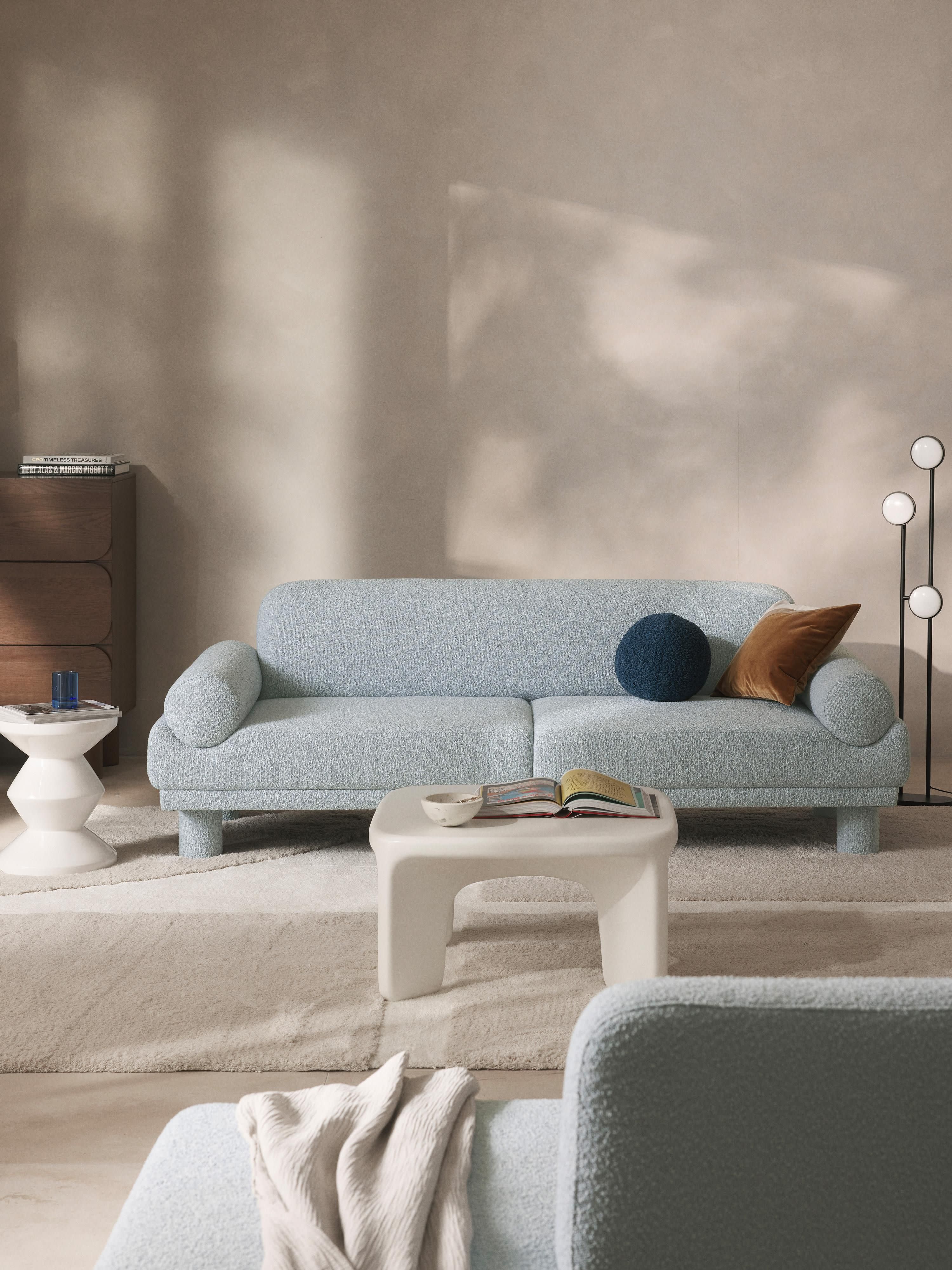 Bouclé-Sofa Lilo (3-Sitzer)
