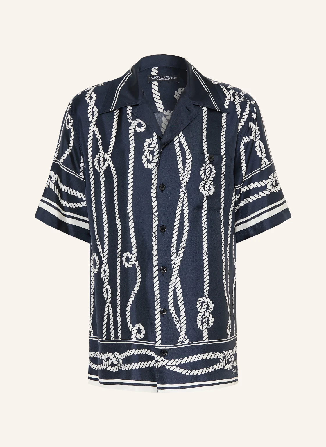 DOLCE & GABBANA Resorthemd Comfort Fit aus Seide