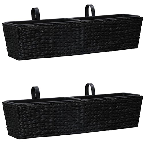 NNEVL Garden Planters 2 pcs Water Hyacinth Black