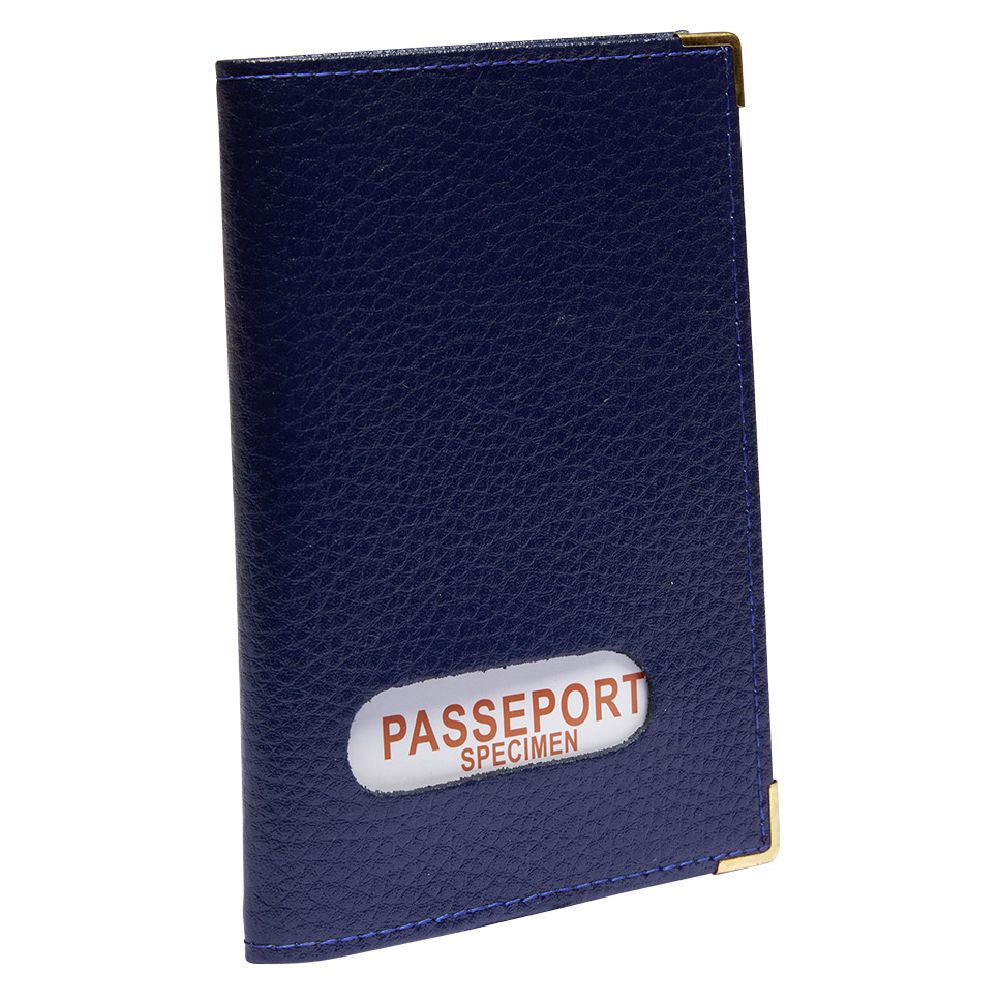 Porte passeport extérieur croute de cuir