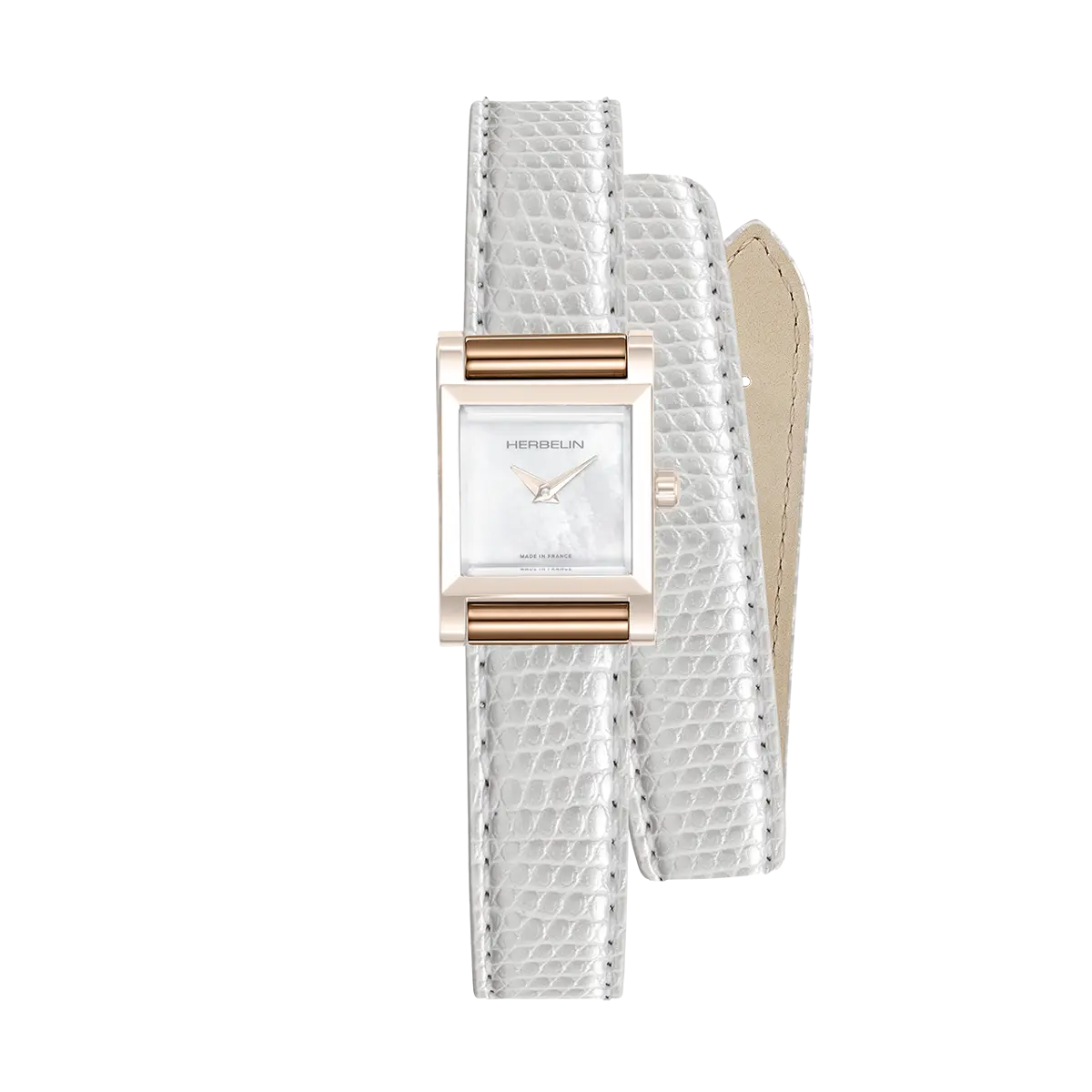 ANTARÈS – BRACELET DOUBLE – BLANC IGUANE