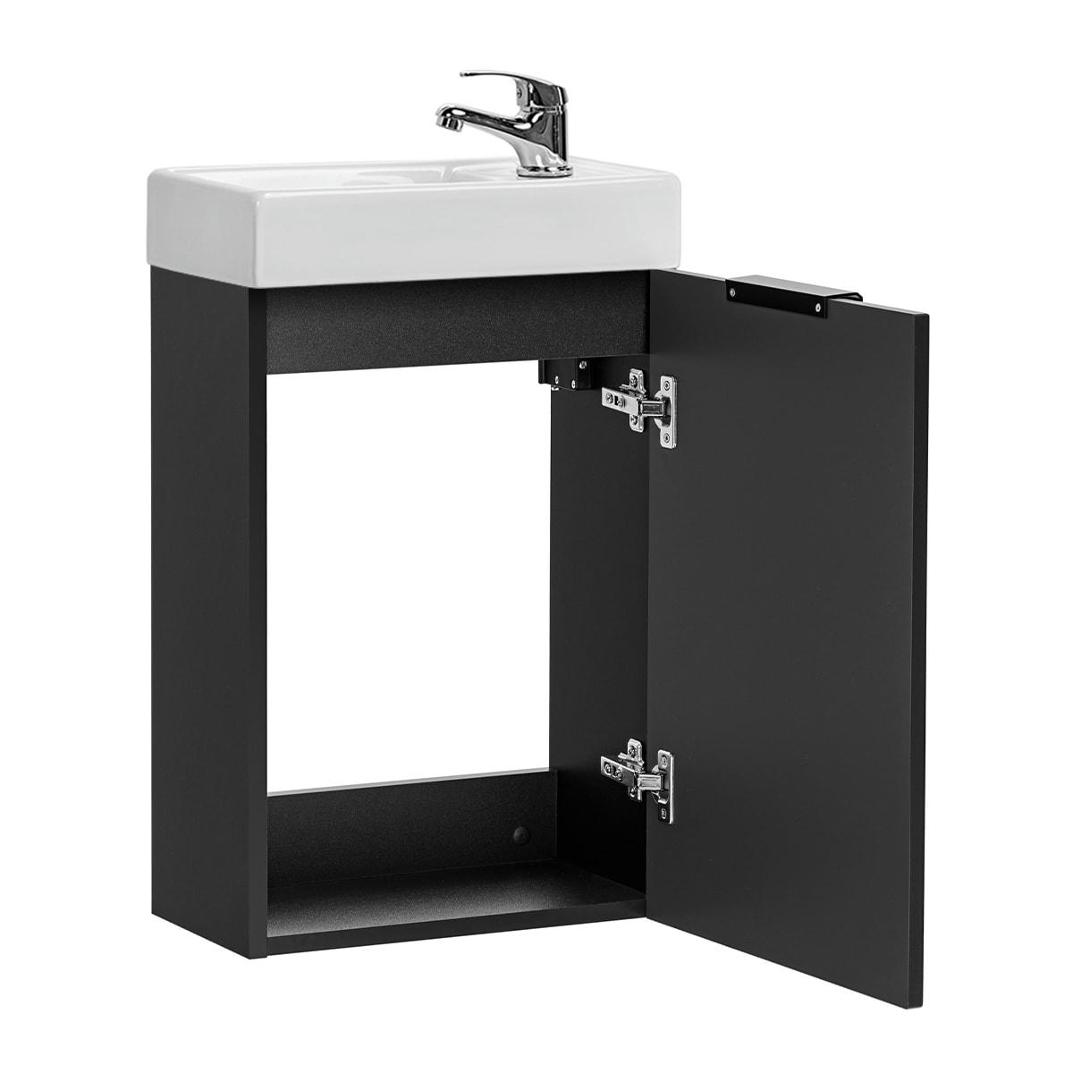 - Meuble lave-mains 40cm 1 porte noir