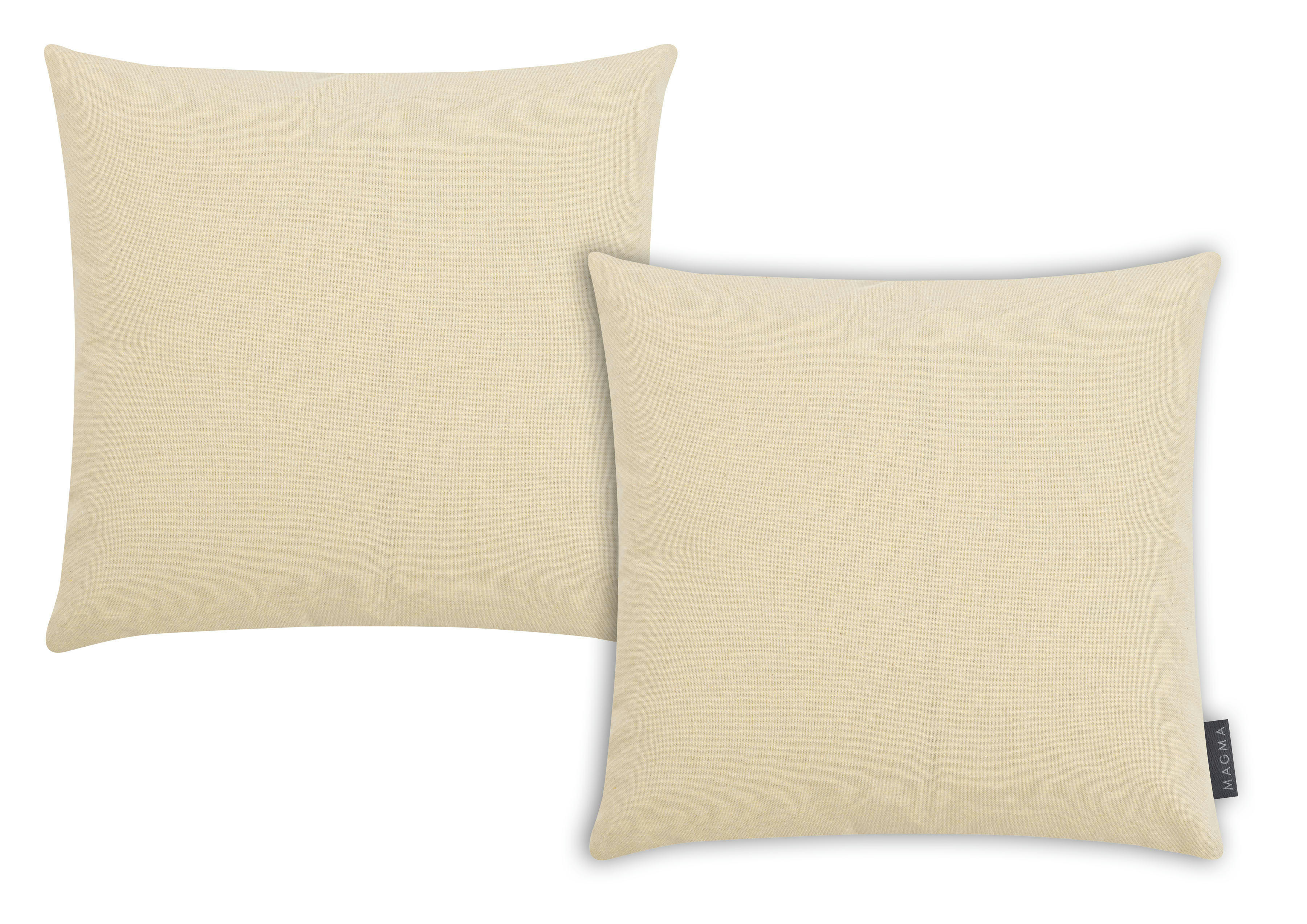 ELLY - Housses de coussin uni jaune-Lot de 2-40x40