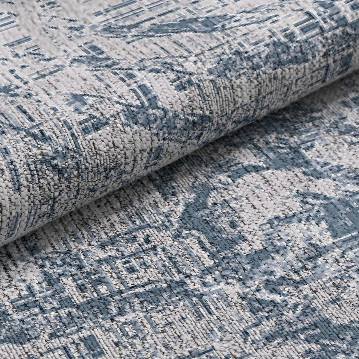 GUEROS - Tapis décoratif en coton impression digital dessin dégradé 160x230 cm