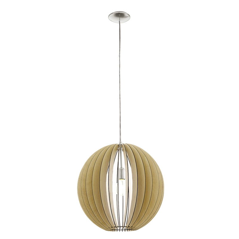 Suspension Cossano brun clair Ø 50 cm E27 60 W EGLO