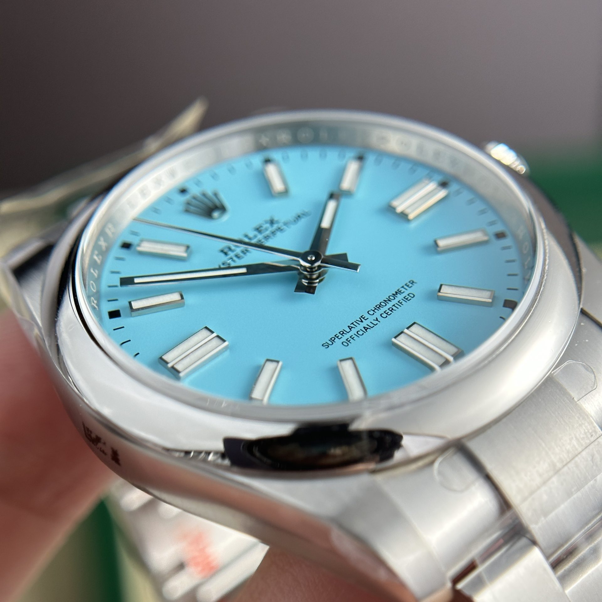 Rolex Oyster Perpetual 124300 904L Steel Ice Blue Dial 41mm Oyster Super Clone