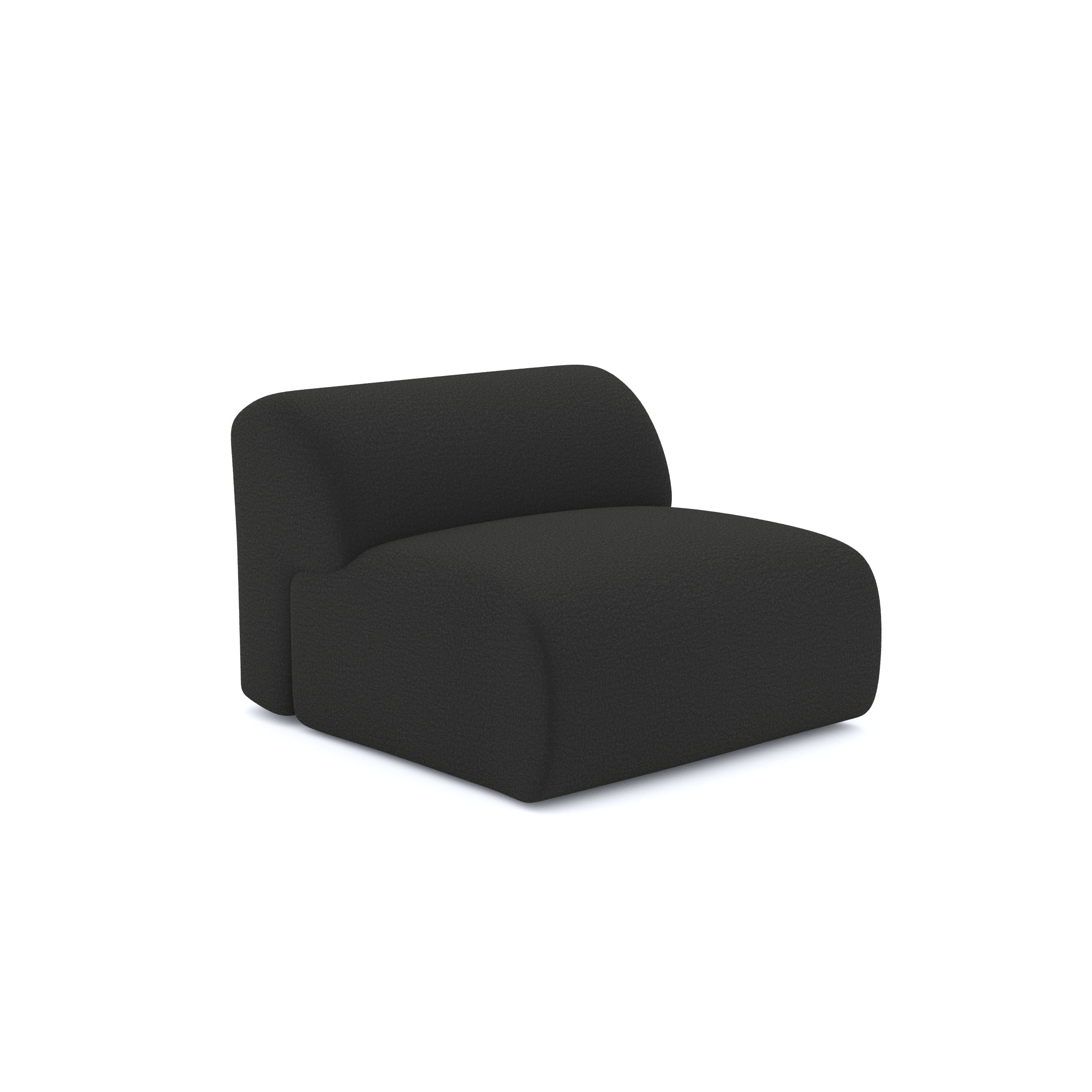 Fauteuil MYRA Bouclette stof Donker antraciet