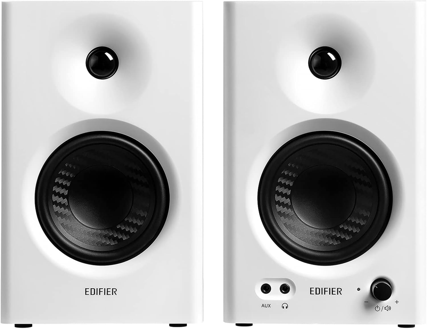 Edifier MR4 42W Powered Monitor Speakers, 1 Tweeter & 4 Woofer, Balanced TRS/RCA/AUX, Monitoring/Music Mode, for PC/PS5/TV, Music Production & Gaming-White