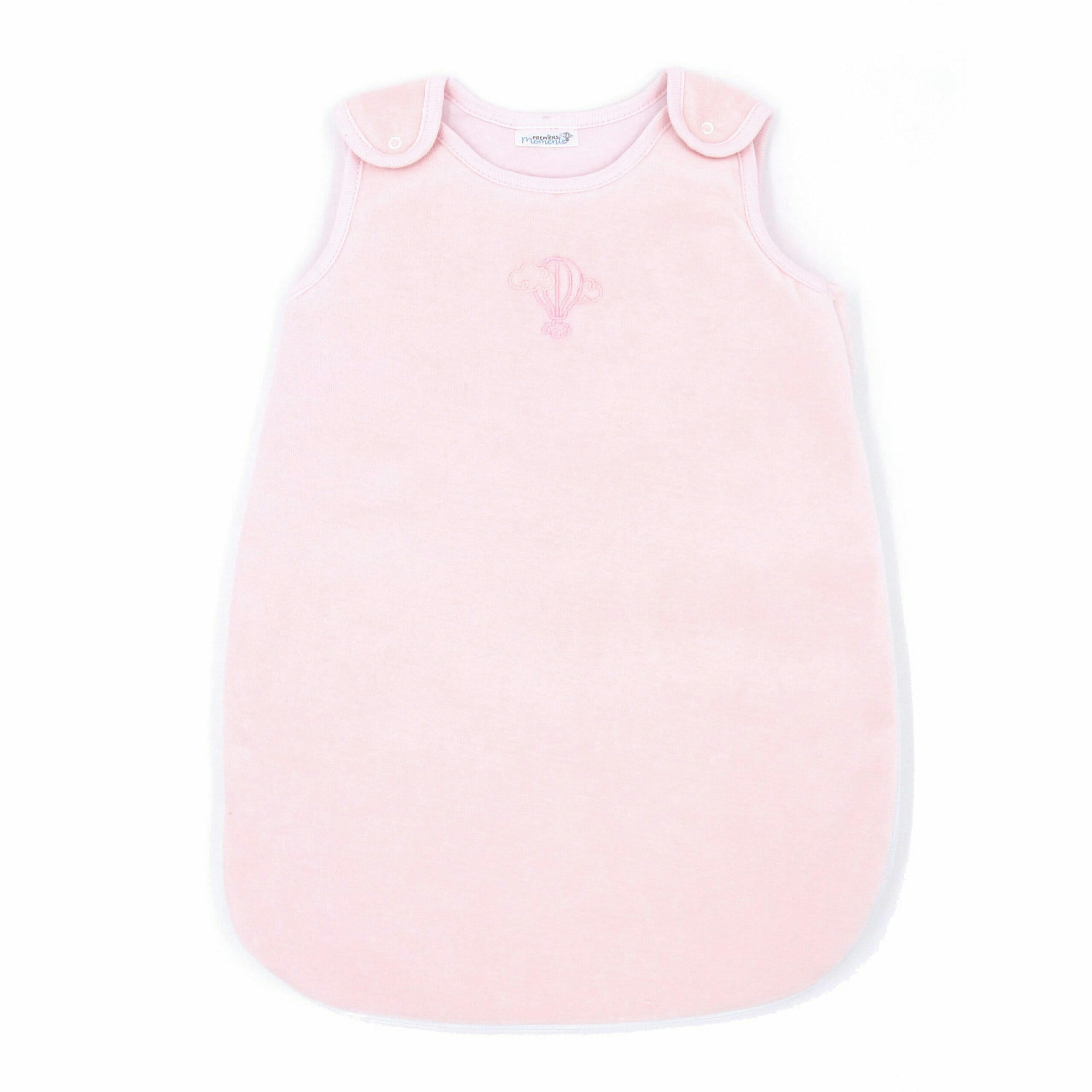 - Gigoteuse Velours 0-3 mois 100% Coton Bio couleur Pivoine