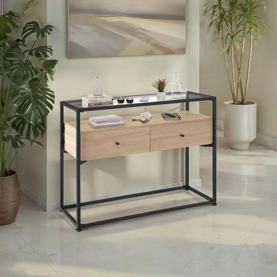 tectake Consoletafel Reading 101,5x41,5x80,5cm