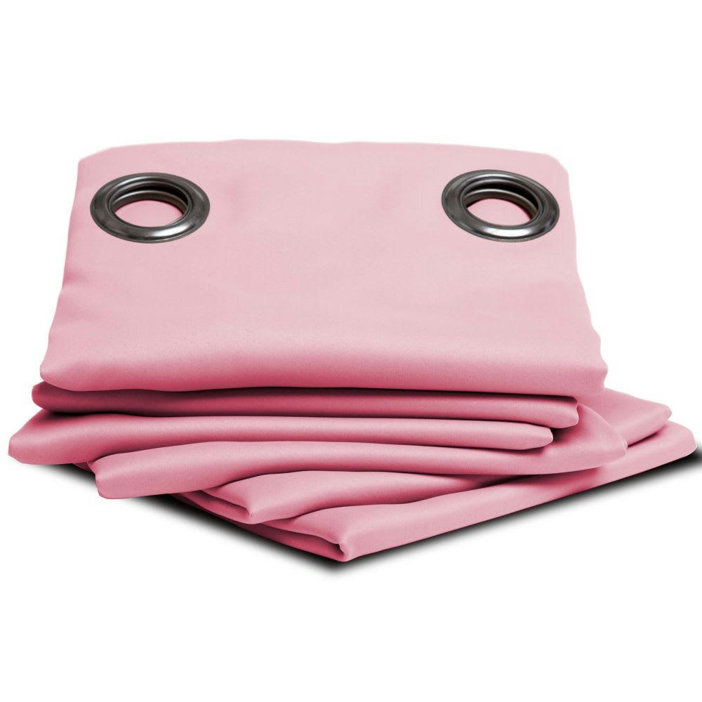 - Rideau occultant rose 140 x 180