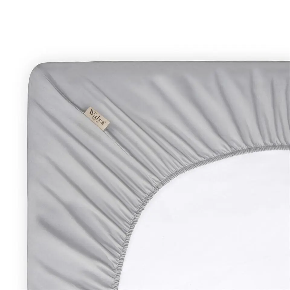 Walra - Hoeslaken Katoen - 160x200 cm - Grijs