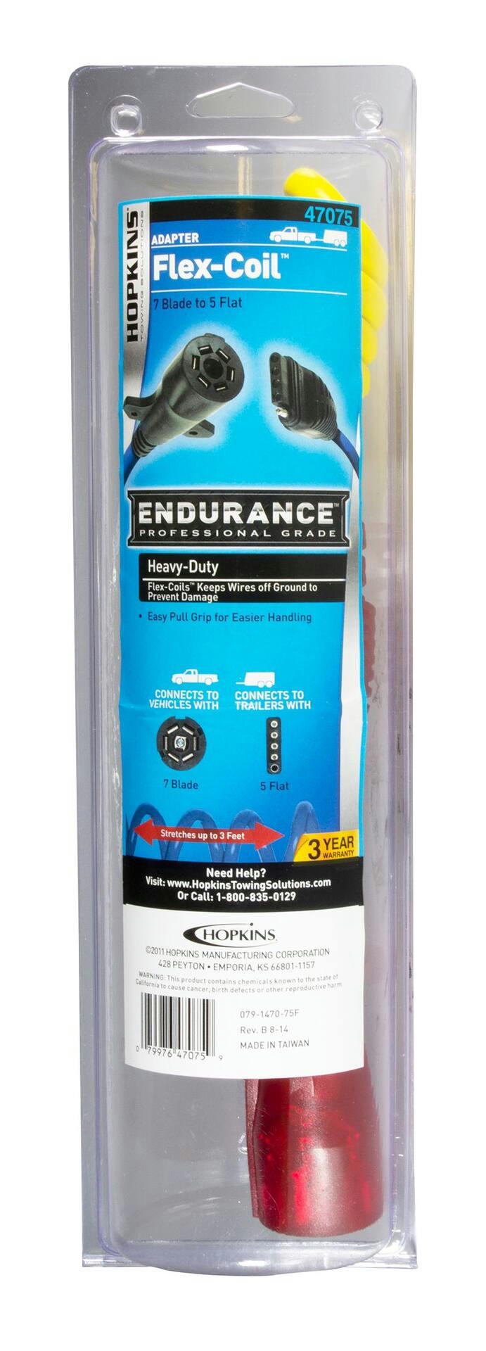 Hopkins Towing Solution Flex-Coil Nite-Glow 7 RV Blade to 5-Wire Flat