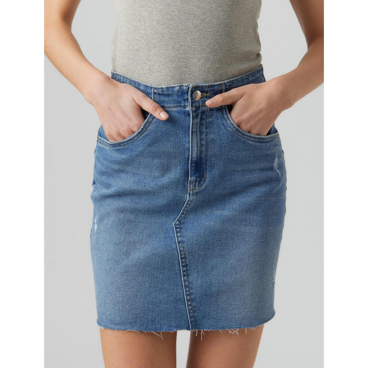 Jupe en jean, taille haute