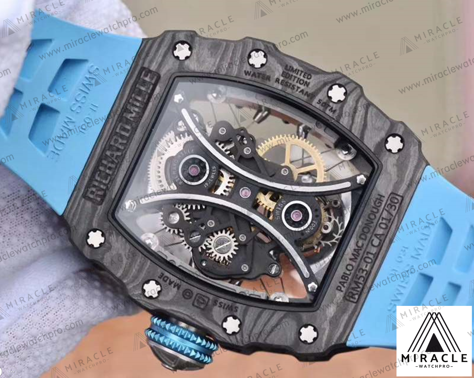 Replica Watch-RICHARD MILLE-ref.RM53-01-Elite Clone-49.90mm*42.70mm*16.15mm