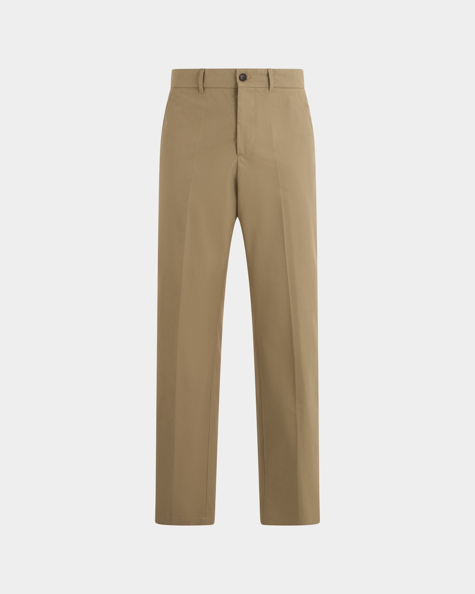 Chinohose aus Baumwolle in Hellbeige