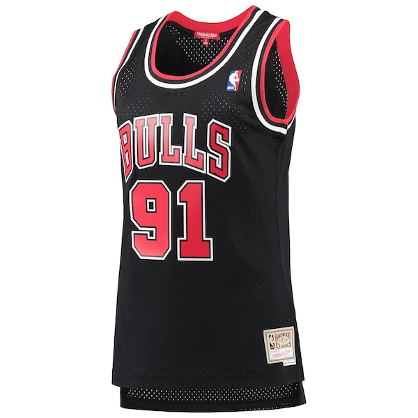 Dennis Rodman Chicago Bulls Women's  Hardwood Classics Swingman Jersey - Black