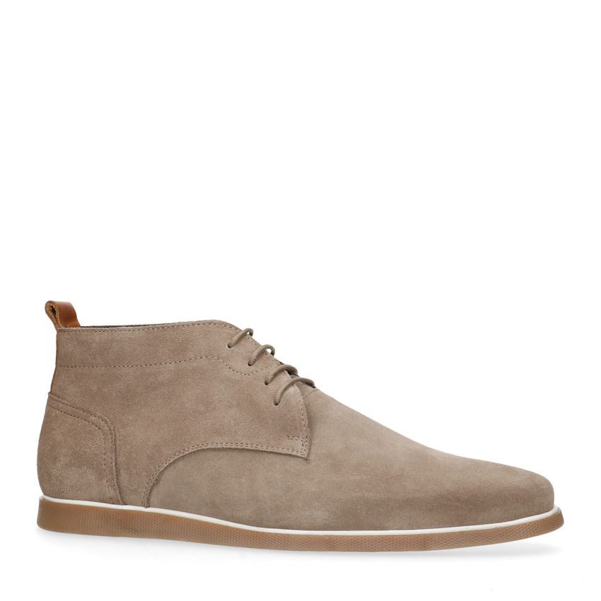 Manfield Taupe suède veterboots