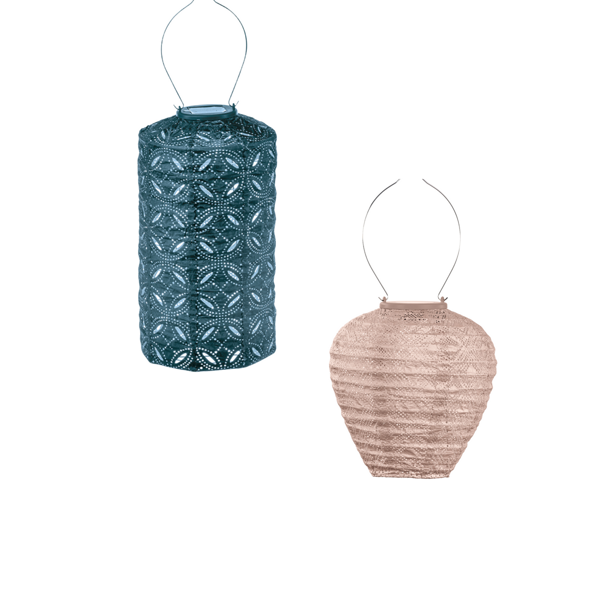 Lumiz solar lampion - pioenroos set - 2 stuks