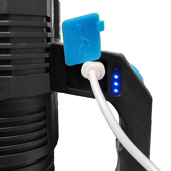 Lampe torche portable 200 Lumens, rechargeable USB, norme IP 44