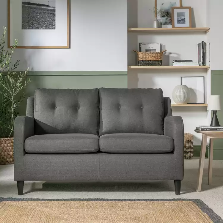 Habitat Dylan Fabric 2 Seater Sofa - Charcoal