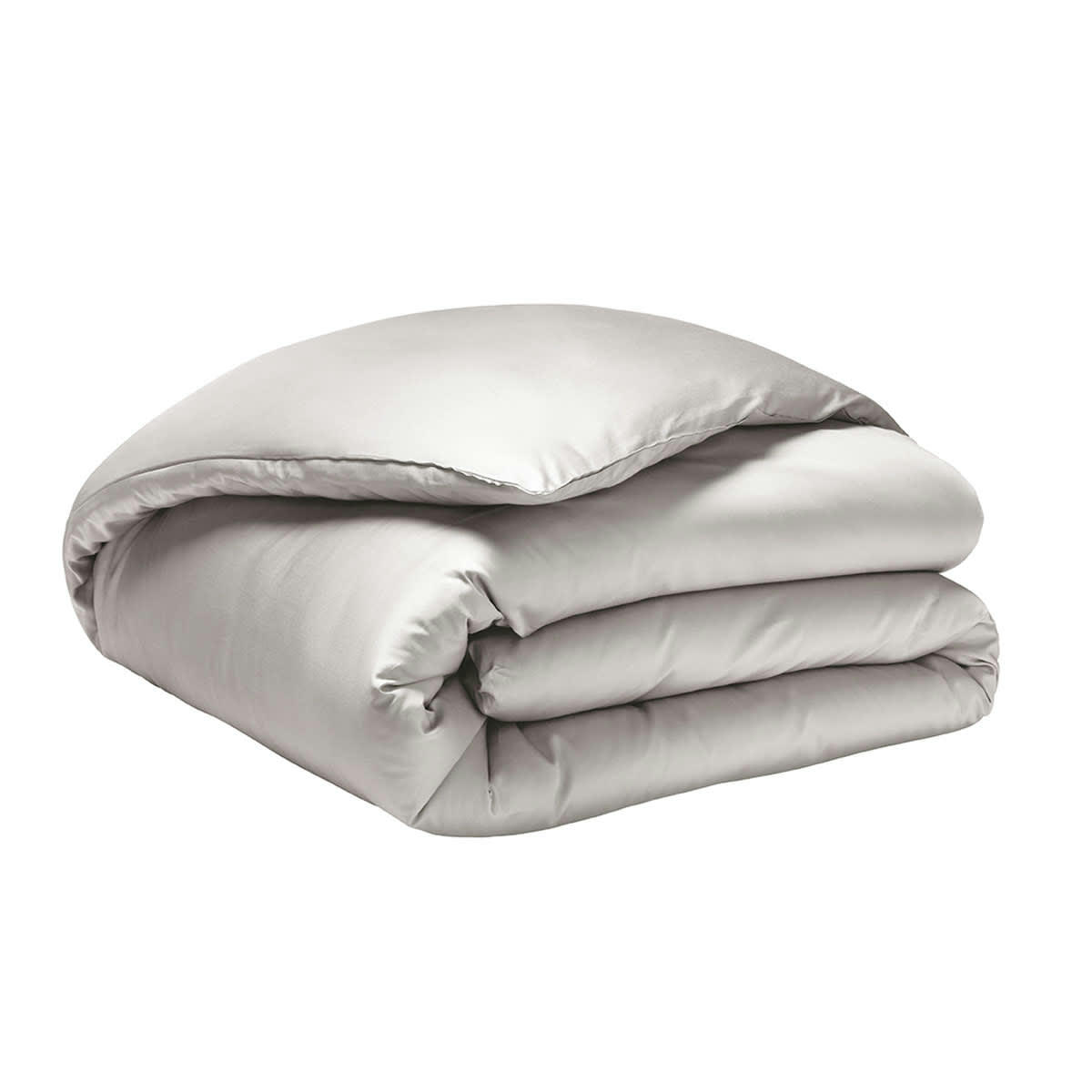 TEOPHILE - Housse de couette en satin de coton nacre 240x220