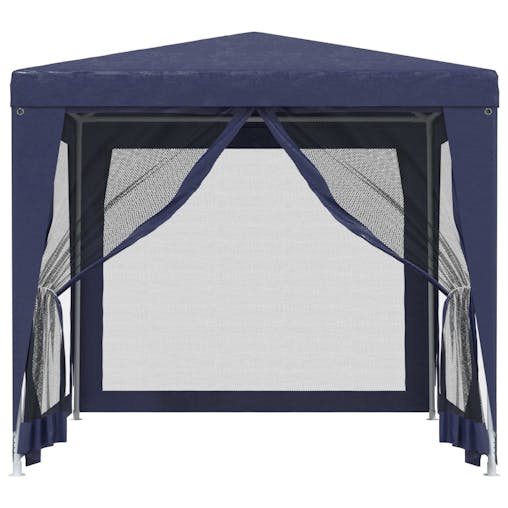 NNEVL Party Tent with 4 Mesh Sidewalls Blue 2.5x2.5 m HDPE