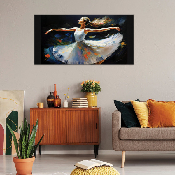 Feeby Obraz na płótnie, Baletnica Kobieta Taniec 80x40