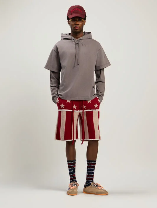 Monogram Distressed Hoodie