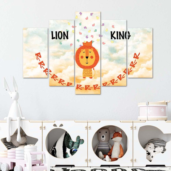 Feeby Obraz 5 częściowy na płótnie Lion King 100x70
