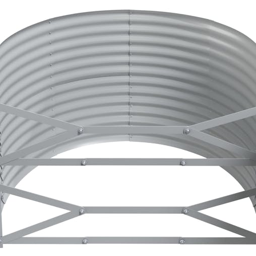 NNEVL Garden Planter Powder-coated Steel 396x100x68 cm Grey