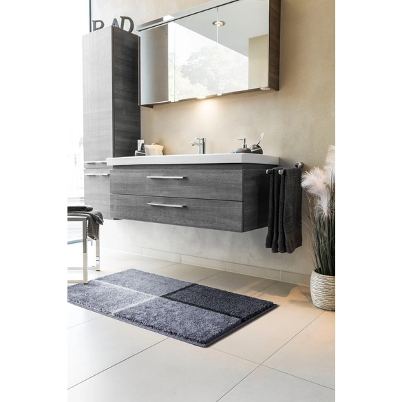 Badematte »Diviso«, BxL: 60 x 100 cm, grau, aus 100% Polyacryl