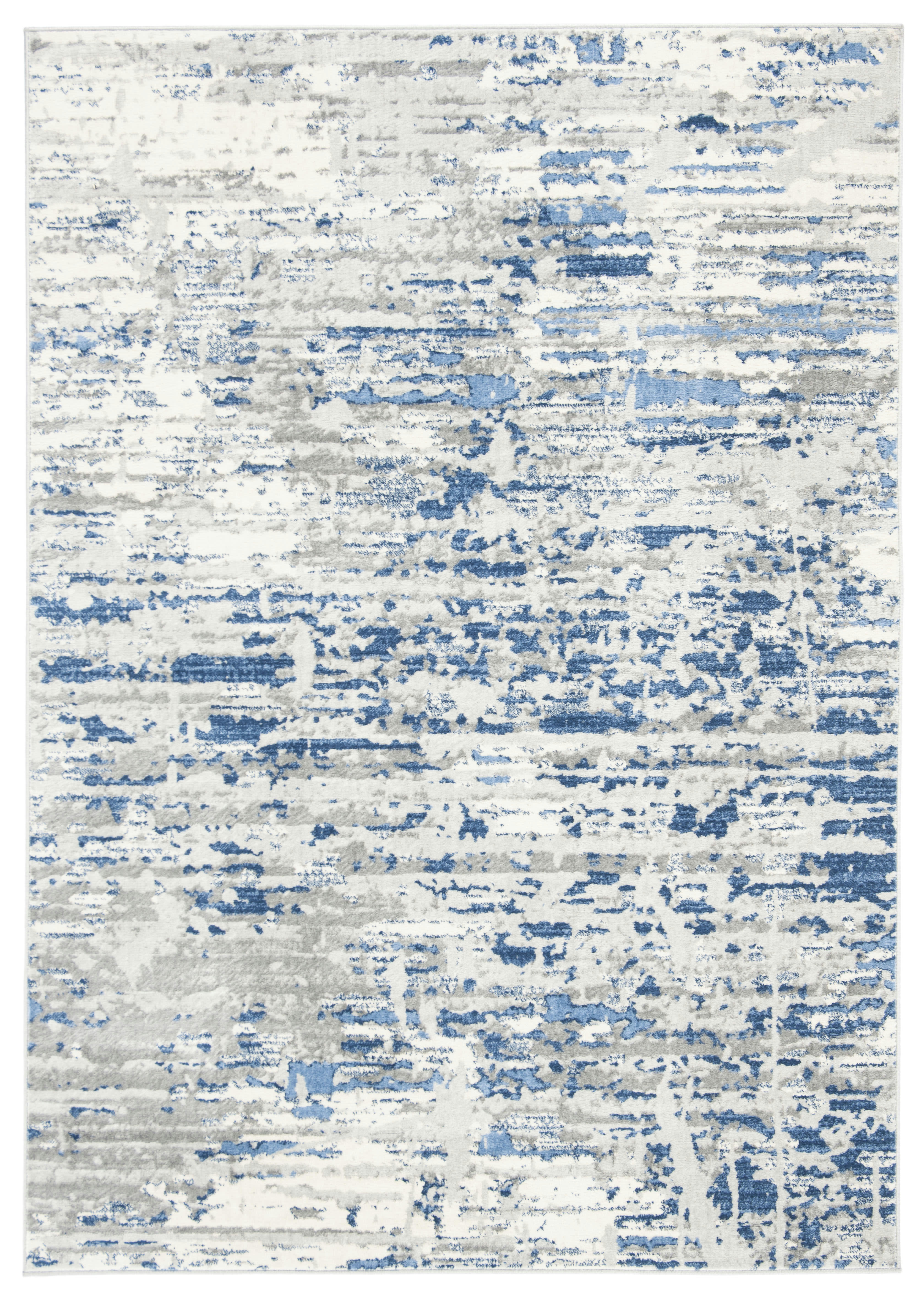 JASPER - Tapis de salon interieur en  ivoire & bleu, 160 x 229 cm
