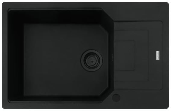 FRANKE Zlewozmywak UBG 611-78 XL czarny mat, czarny odpływ