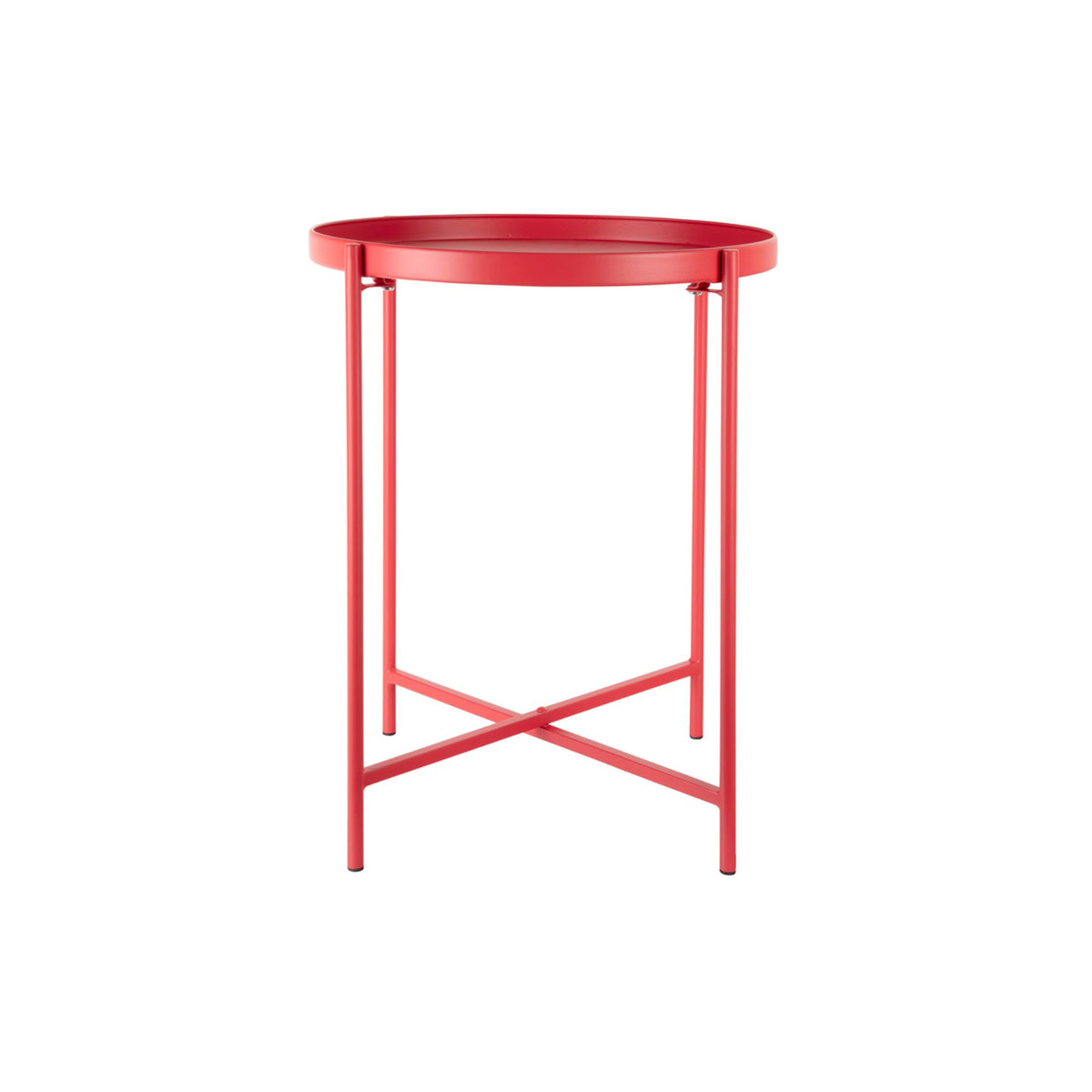 Leitmotiv bijzettafel Meseta - rood - 40x40x49cm