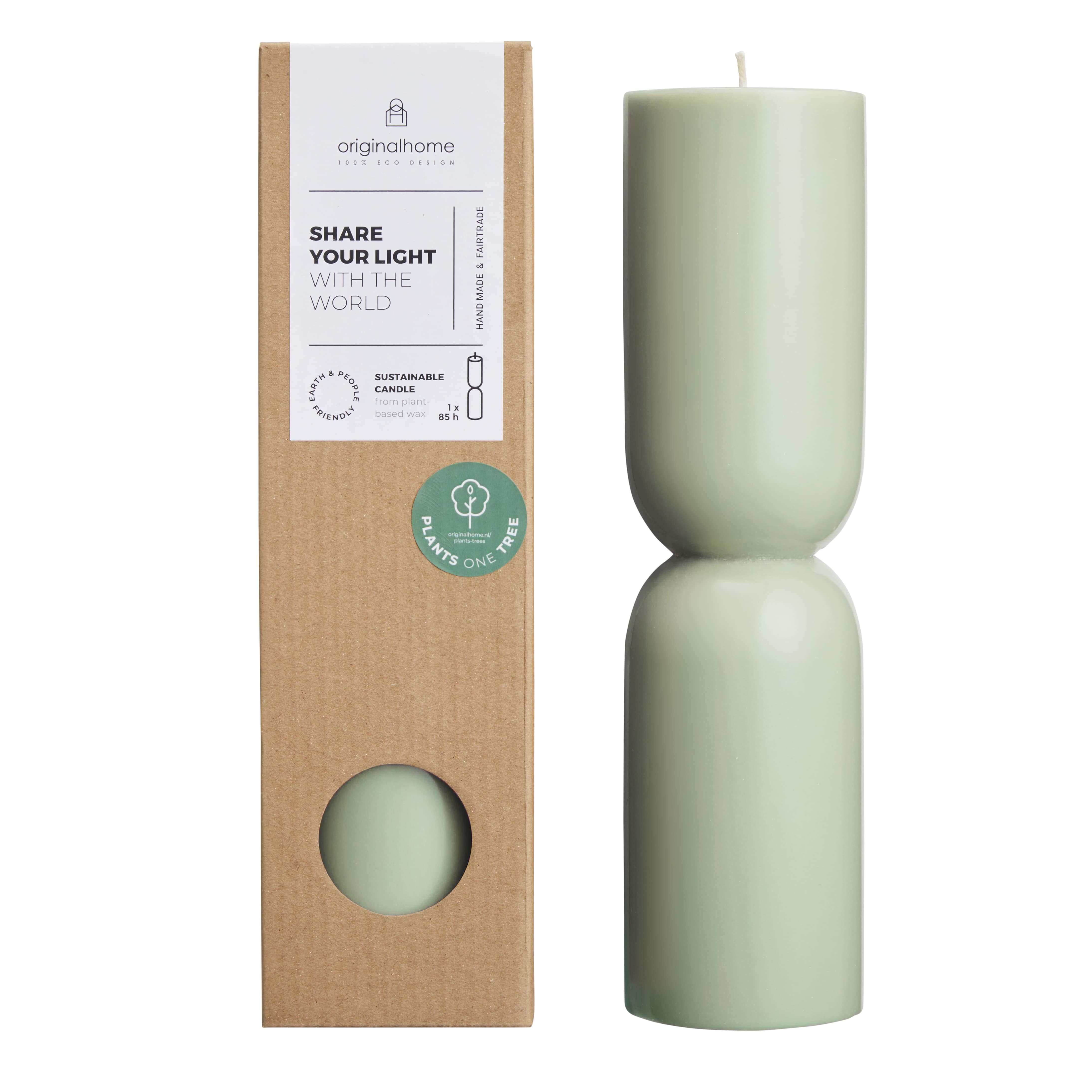 Originalhome kaars organische vorm - groen - L