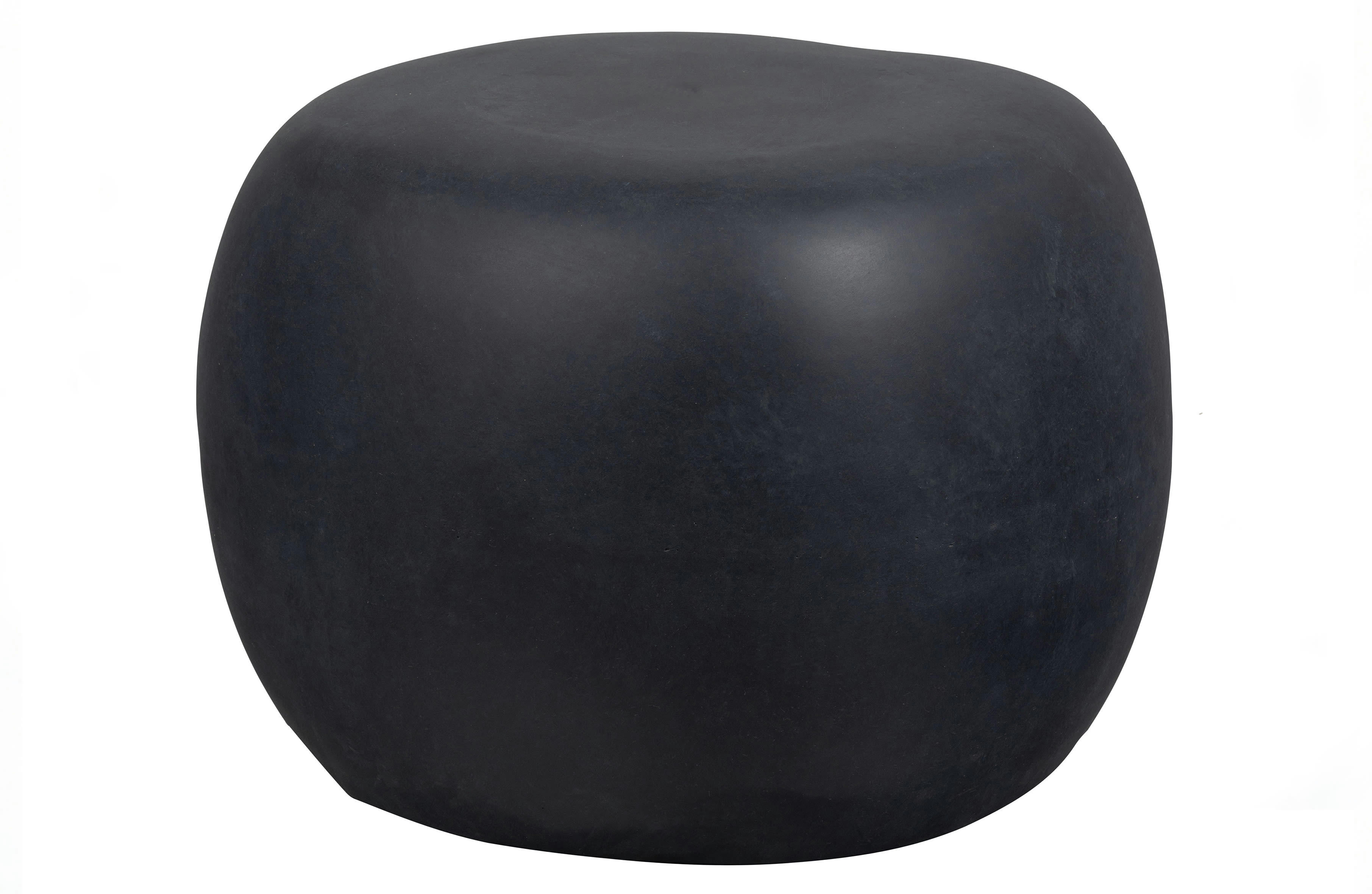 PEBBLE - Table basse en fibre d'argile D50cm gris anthracite