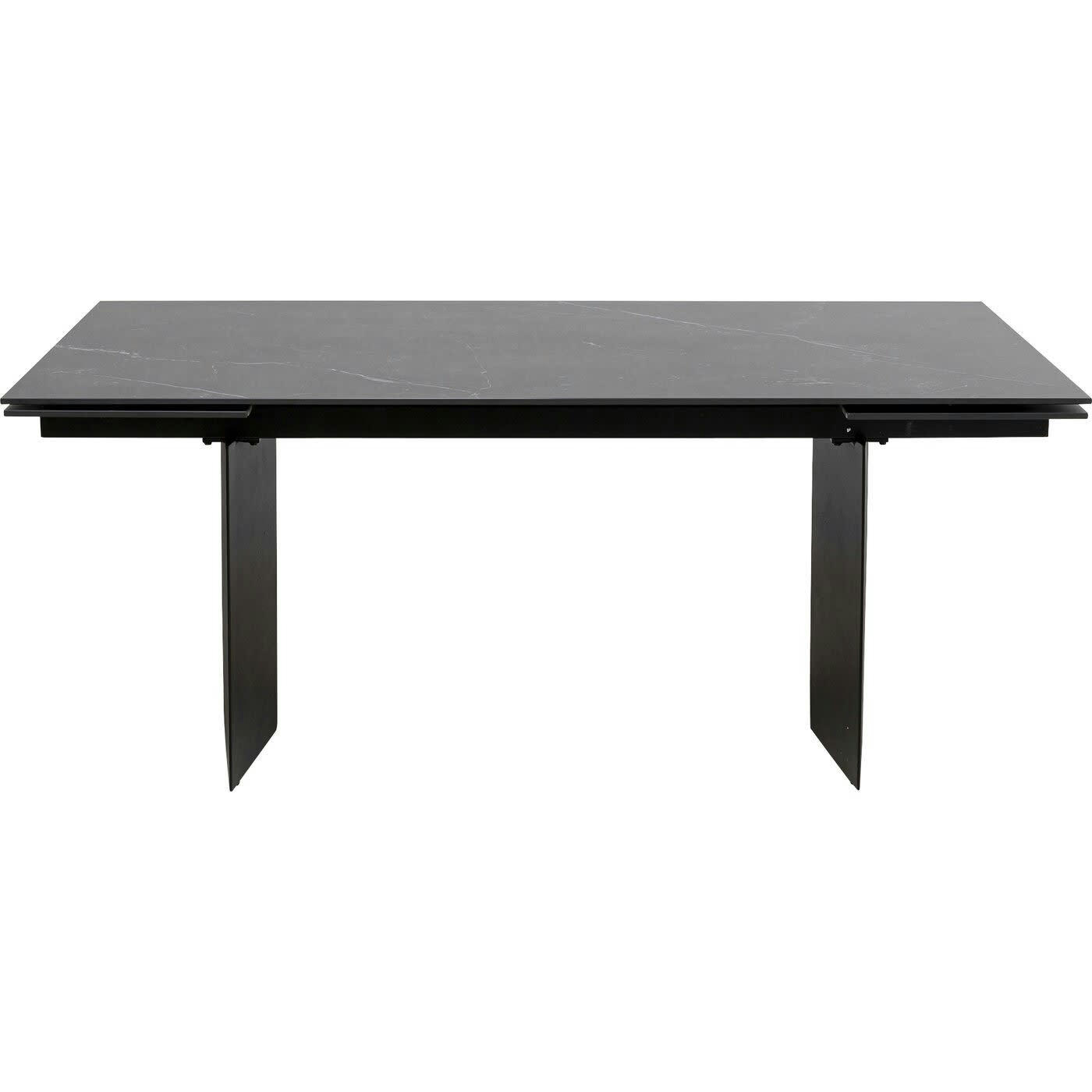 NOVEL - Table à rallonges Novel 180x90cm noire Kare Design