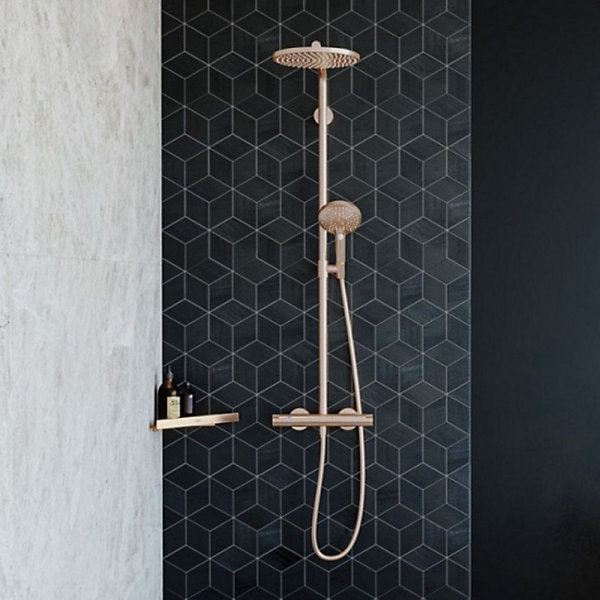 Colonne de douche thermostatique HANSGROHE Croma Select S 280 bronze brossé