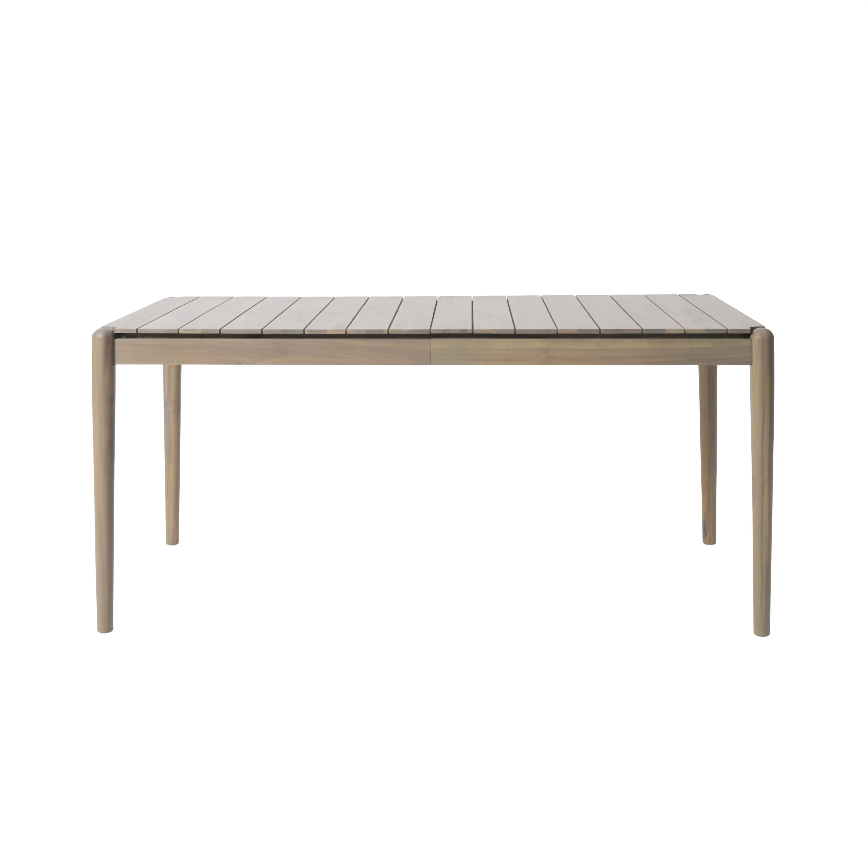 Siaz Dining Table, Rectangular 68 Inch, Slat Panel Design, Light Brown Wood