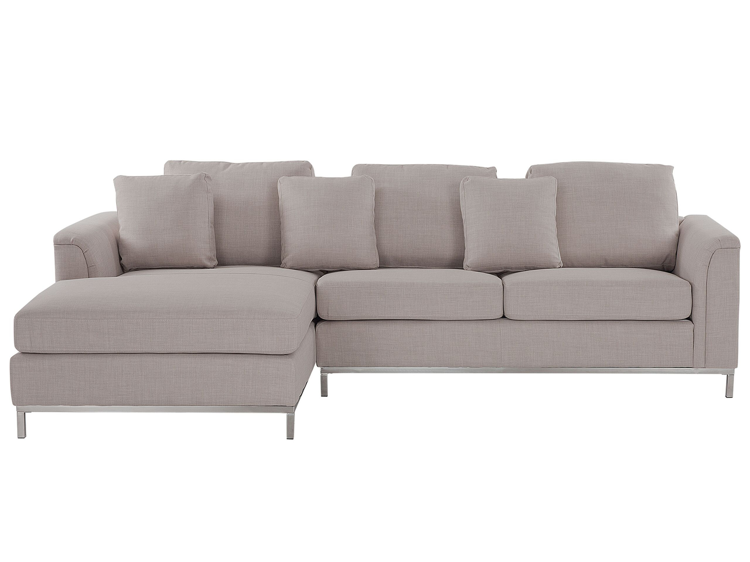 Narożnik sofa tapicerowana beżowy
