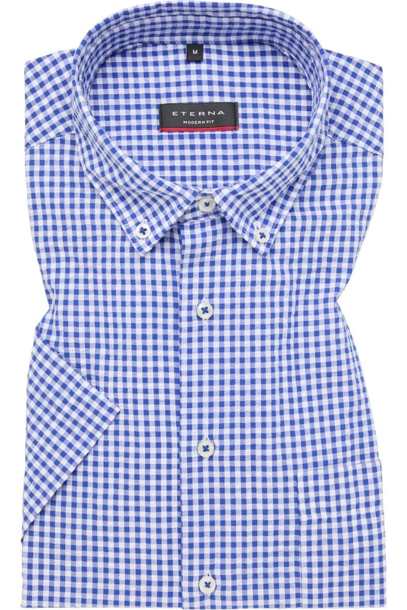ETERNA Modern Fit Hemd dunkelblau, Kariert