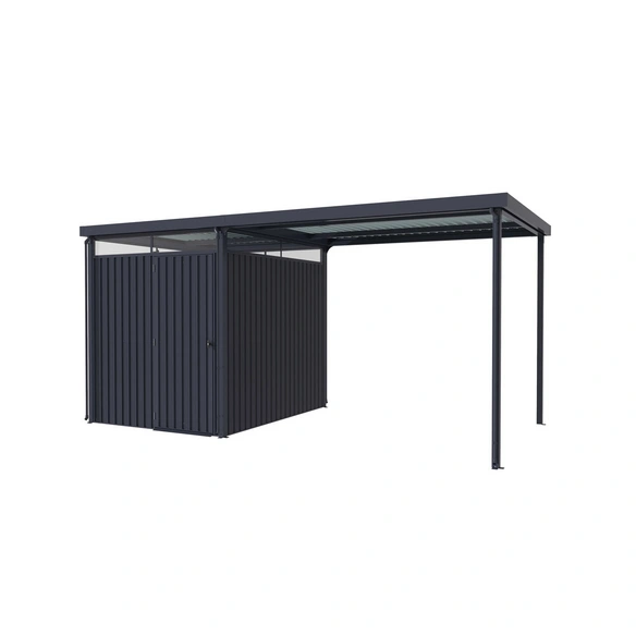 Gerätehaus »Rheinfelden«, Stahl, Flachdach, 12 m², BxT: 490 x 245 cm, anthrazit matt