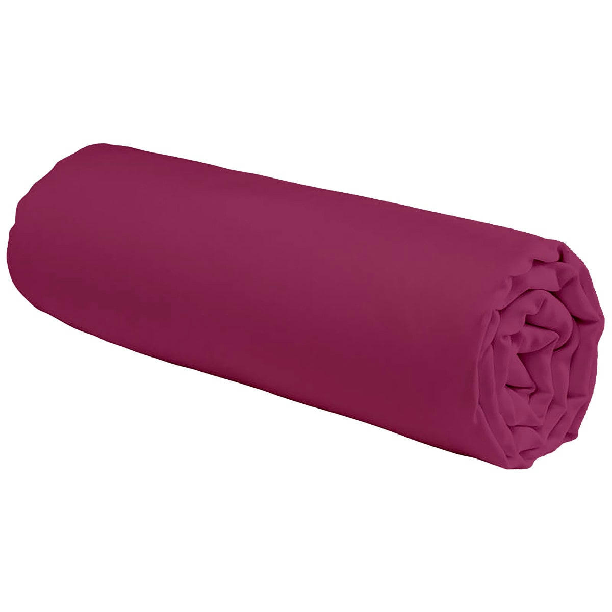 COTON UNIS - Drap housse coton  uni magenta 140x190cm